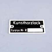 Paint Code Plaque - "Kunstharslack" - M73