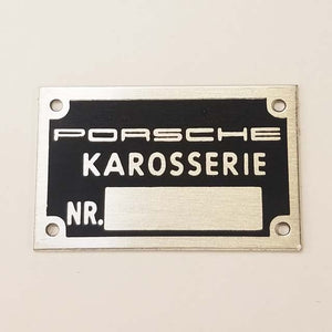 Body Number Plaque - "PORSCHE KAROSSERIE" - M132