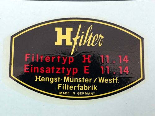 DECAL - H-FILTER for oil filter - M515