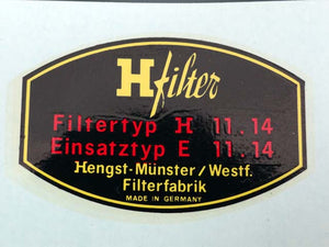 DECAL - H-FILTER for oil filter - M515