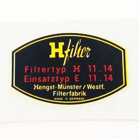 Oil Filter (H-Type) Decal - M14